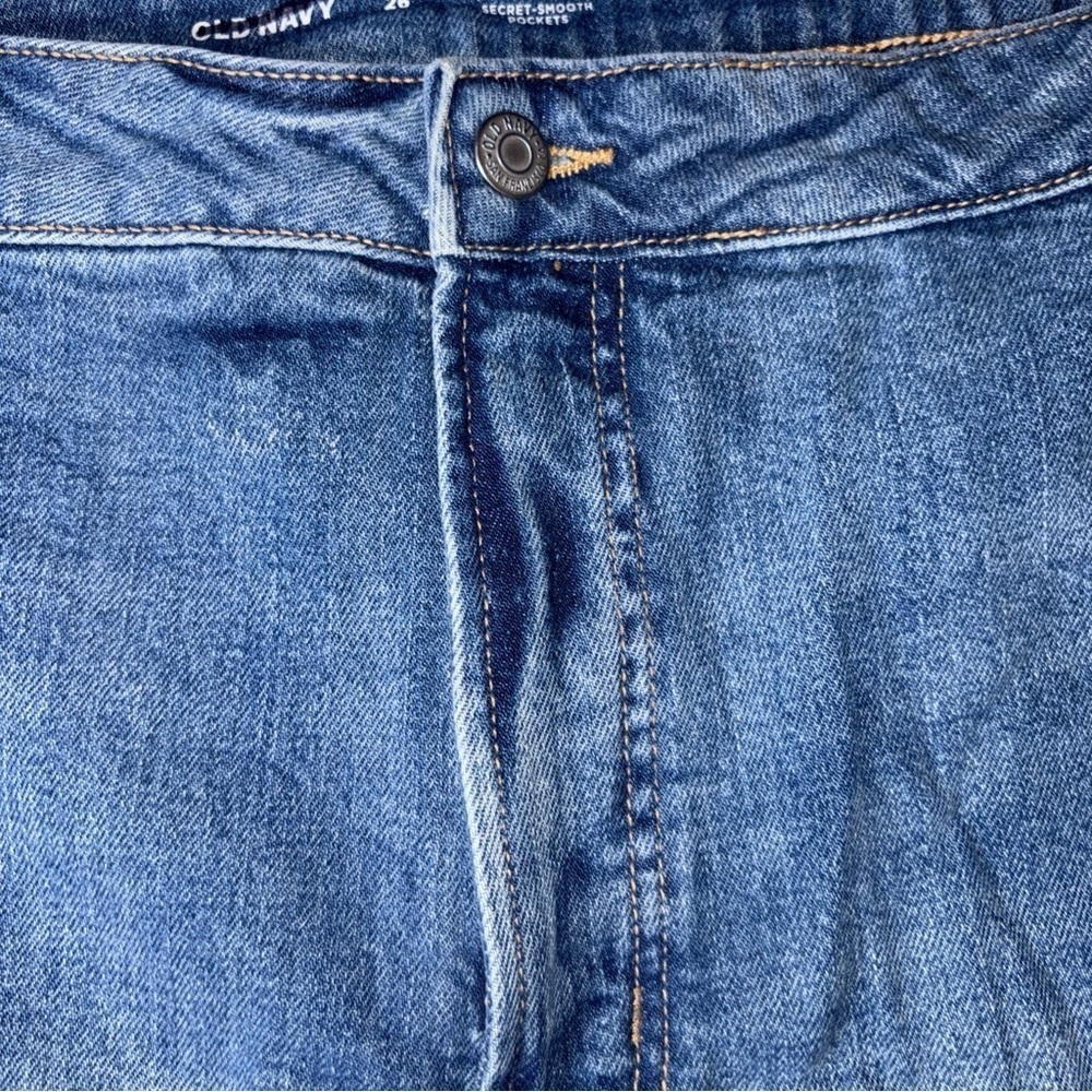 Old Navy Women's Size 26 Denim Shorts O.G. Straight Blue Regular Distressed - Picture 11 of 16